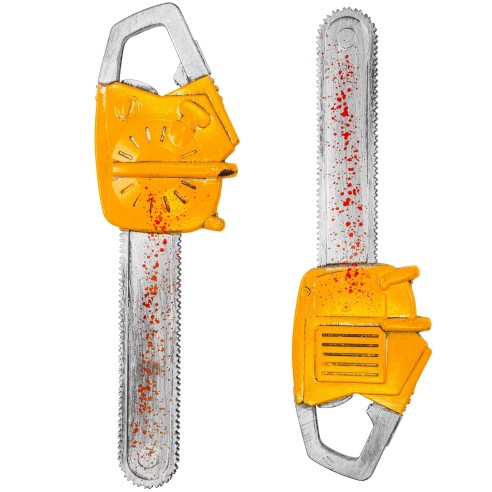 Fausse tronçonneuse tachée de sang pour un déguisement Halloween