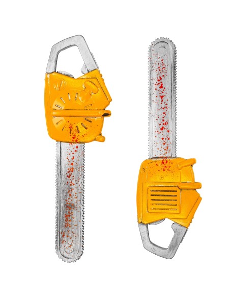 Fausse tronçonneuse tachée de sang pour un déguisement Halloween