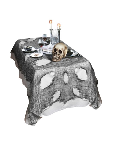 Tissu horreur troué pour décoration de table et salle à Halloween