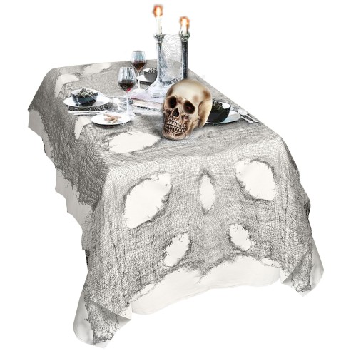 Tissu horreur troué pour décoration de table et salle à Halloween