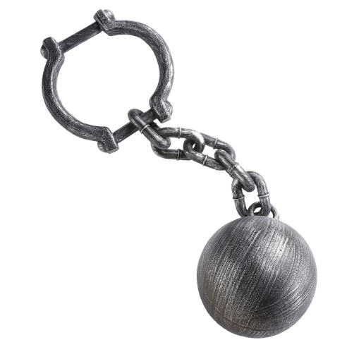 Boulet avec chaine pour déguisement de bagnard ou détenu américain
