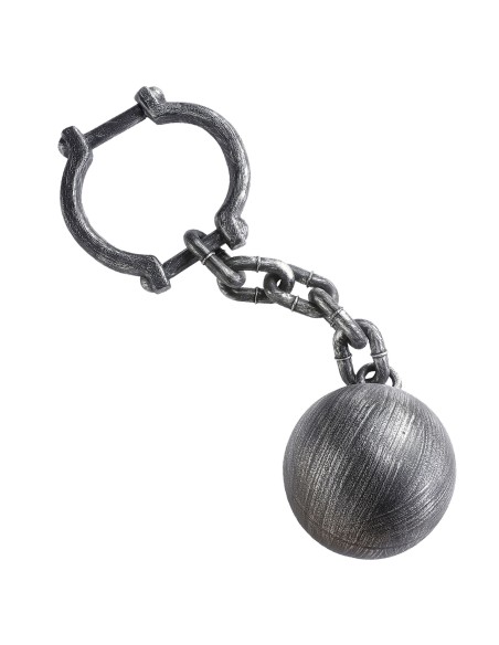 Boulet avec chaine pour déguisement de bagnard ou détenu américain