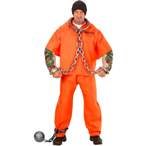 Boulet avec chaine pour déguisement de bagnard ou détenu américain