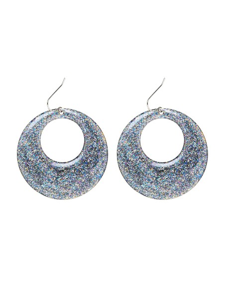 Paire de boucles d'oreilles à paillettes pour déguisement disco
