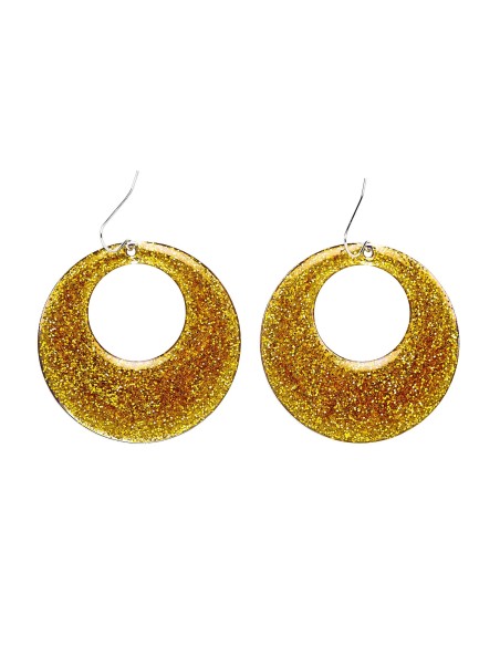Paire de boucles d'oreilles à paillettes pour déguisement disco