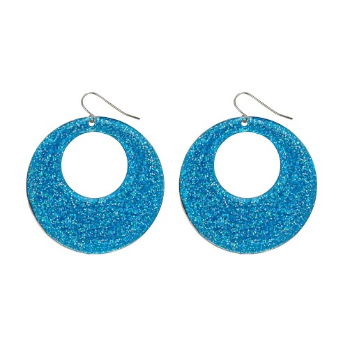 Paire de boucles d'oreilles à paillettes pour déguisement disco