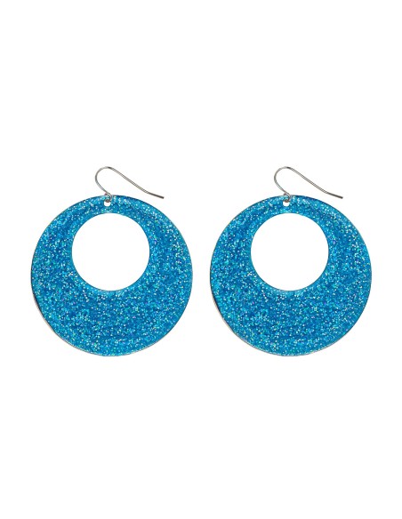 Paire de boucles d'oreilles à paillettes pour déguisement disco