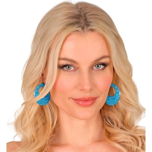 Paire de boucles d'oreilles à paillettes pour déguisement disco