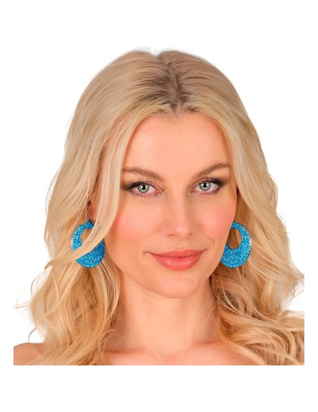 Paire de boucles d'oreilles à paillettes pour déguisement disco