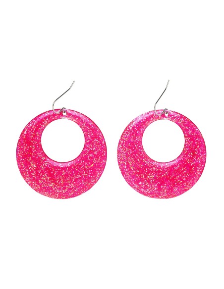 Paire de boucles d'oreilles à paillettes pour déguisement disco