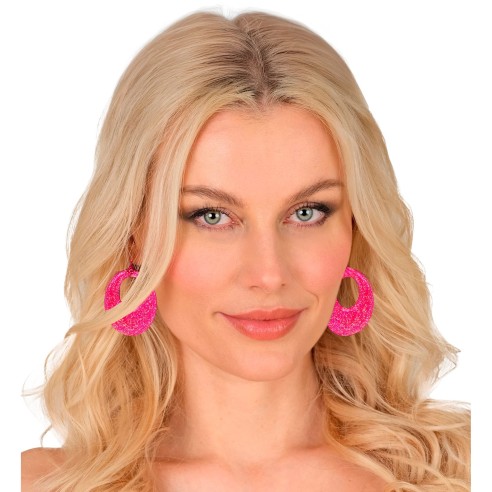Paire de boucles d'oreilles à paillettes pour déguisement disco
