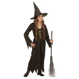 Déguisement de sorcière jeune fille avec chapeau pour Halloween 2