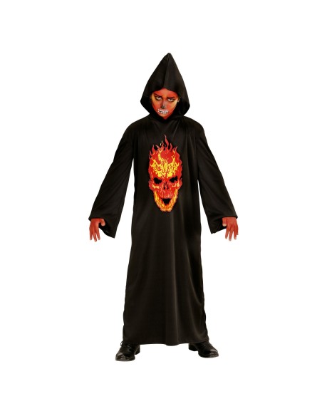 Tunique de diable squelette pour déguisement enfant Halloween