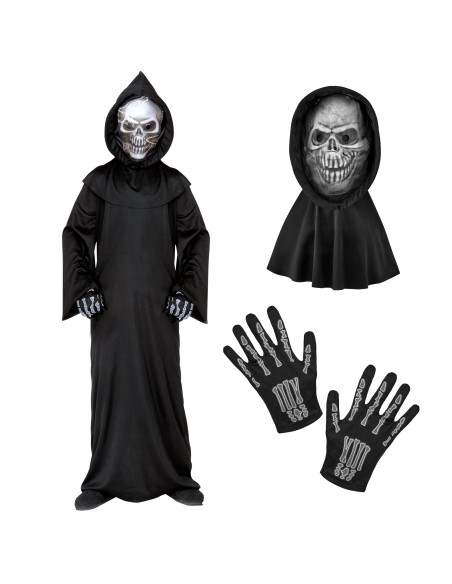 Costume de faucheuse de la mort pour garçon et fêter Halloween