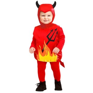 Costume rouge petit diable pour enfant de 1 à 2 ans chez Festimania 2