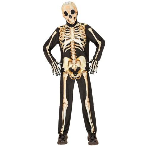 Déguisement combinaison de squelette pour garçon et fille à Halloween