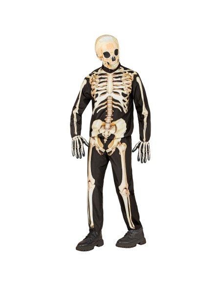 Déguisement combinaison de squelette pour garçon et fille à Halloween