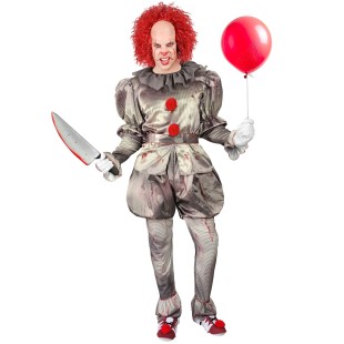Déguisement clown tueur sanglant pour homme costume de cirque