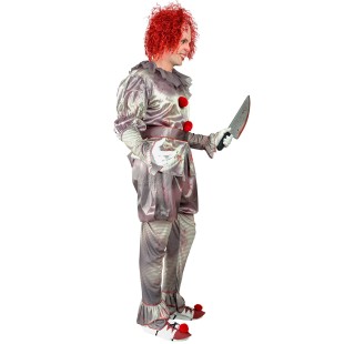 Déguisement clown tueur sanglant pour homme costume de cirque 2