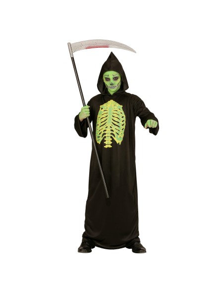 Déguisement de fantôme toxique pour enfant avec tunique à capuche