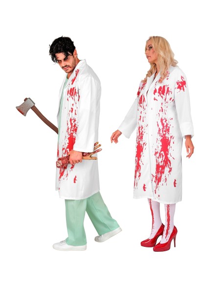 Déguisement blouse de médecin sanglant pour homme et femme