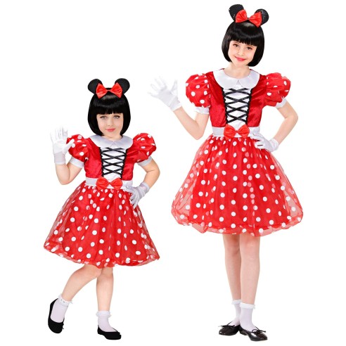 Déguisement de souris Minine Mouse pour fille avec robe et noeud