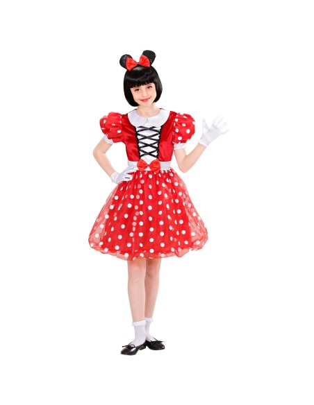 Déguisement de souris Minine Mouse pour fille avec robe et noeud