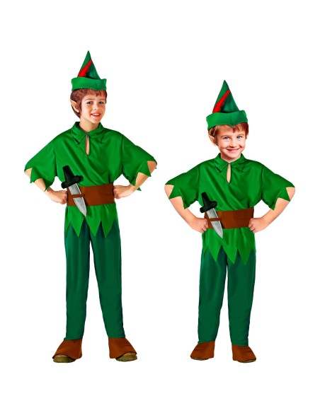Déguisement de Peter Pan pour enfant avec tunique verte