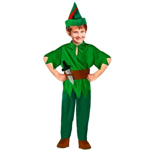 Déguisement de Peter Pan pour enfant avec tunique verte 2