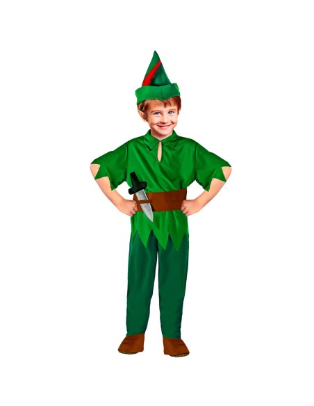 Déguisement de Peter Pan pour enfant avec tunique verte