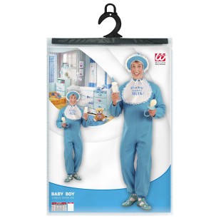 Déguisement de bébé bleu adulte pour enterrement de vie de garçon 2