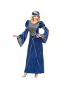 Déguisement dame renaissance pour adulte avec grande robe bleue
