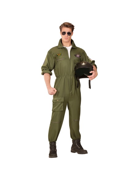 Déguisement pilote de chasse Top Gun adulte combinaison kaki
