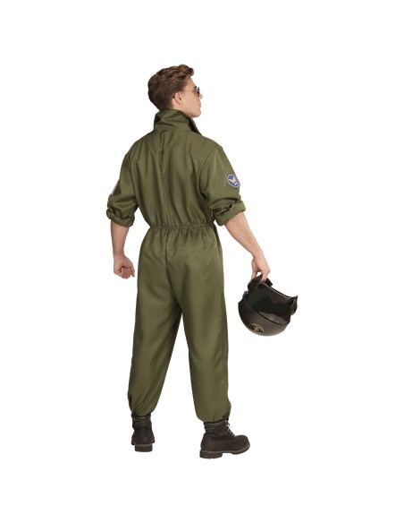Déguisement pilote de chasse Top Gun adulte combinaison kaki