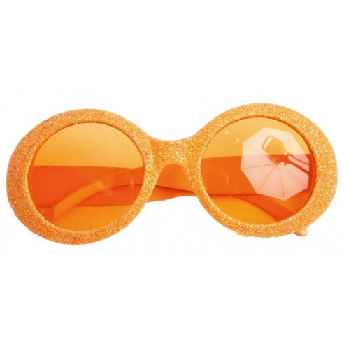 Lunettes à paillettes oranges
