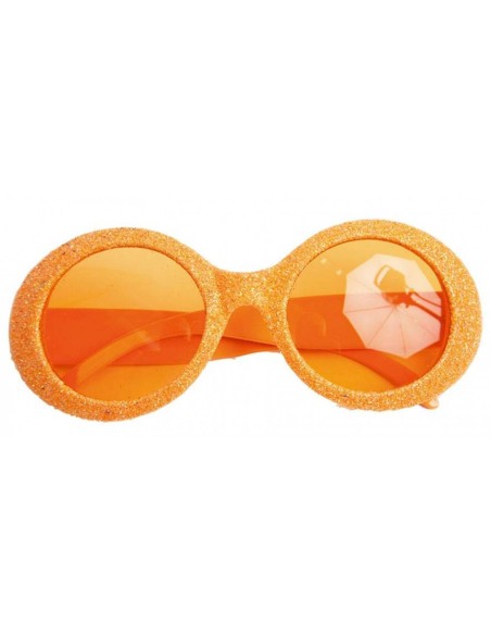 Lunettes à paillettes oranges
