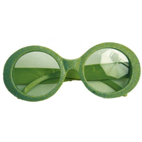 Lunettes à paillettes vertes