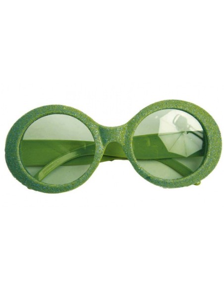 Lunettes à paillettes vertes