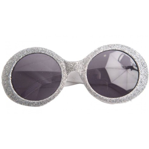 Lunettes à paillettes argent