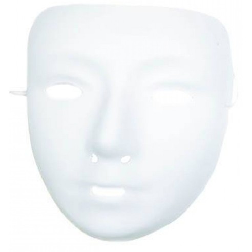 Masque blanc à peindre souple pour enfant en vente chez Festimania