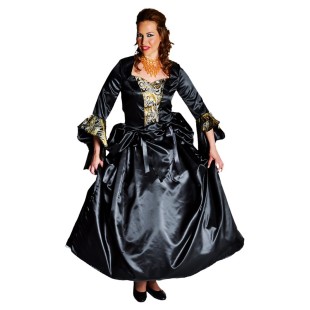 Location costume Marquise satin noire