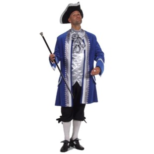 Location costume Marquis bleu/argent