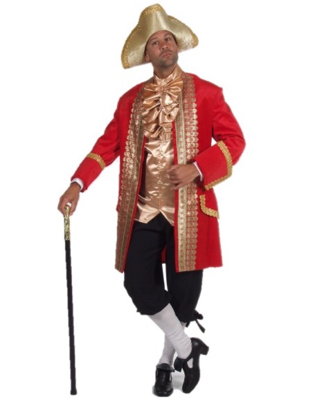 Location costume Marquis rouge/or