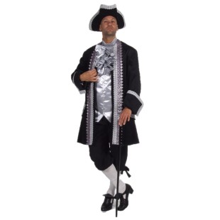 Location costume Marquis noir/argent
