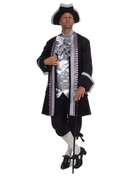 Location costume Marquis noir/argent