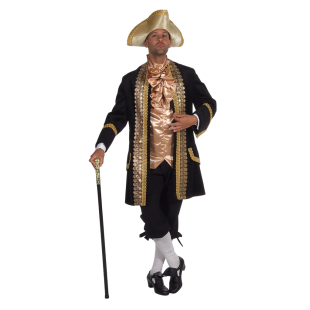 Location costume Marquis noir/or