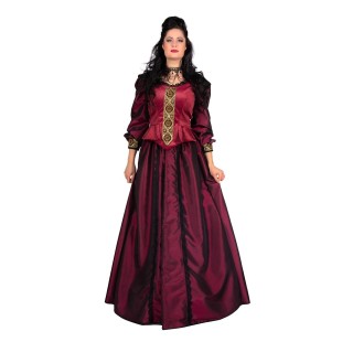 Location costume Marquise bordeaux et or