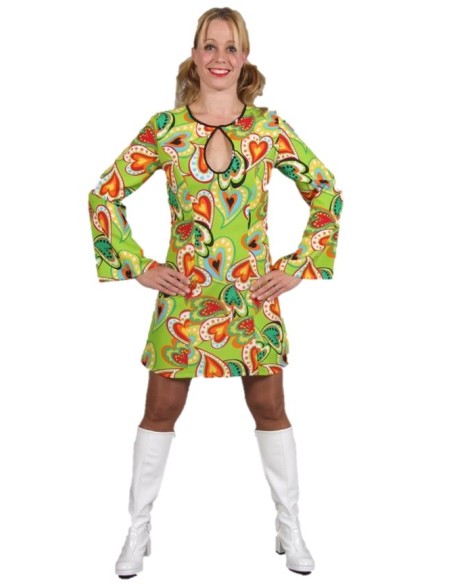 Location robe disco coeur femme