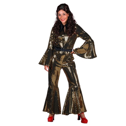 Location combinaison disco paillettes or