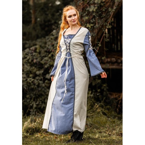 Location costume médiévale Amalia bleue